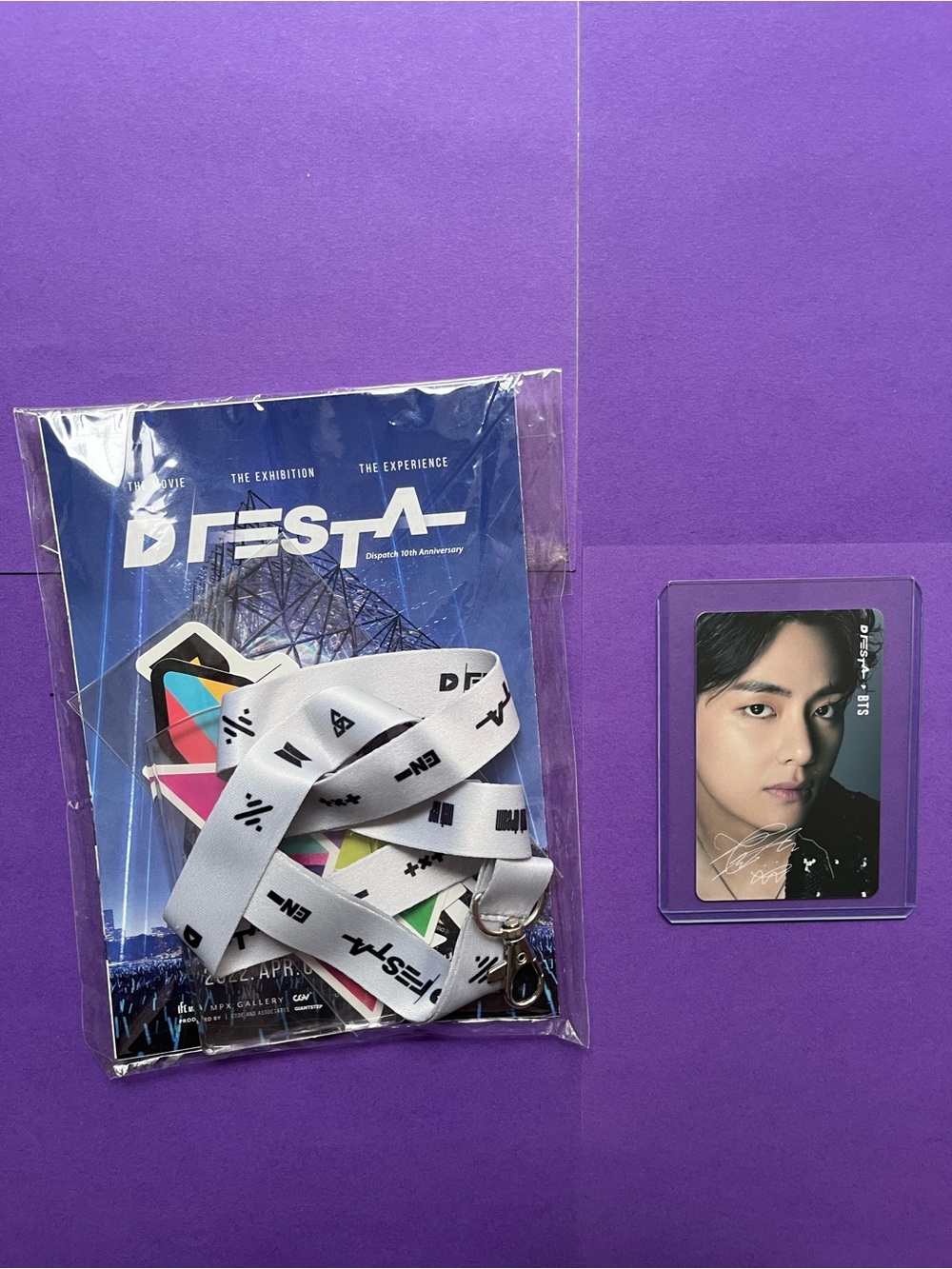 BTS Dispatch 10th Anniversary D’FESTA Exhibition Photo And Lanyard - V 2022